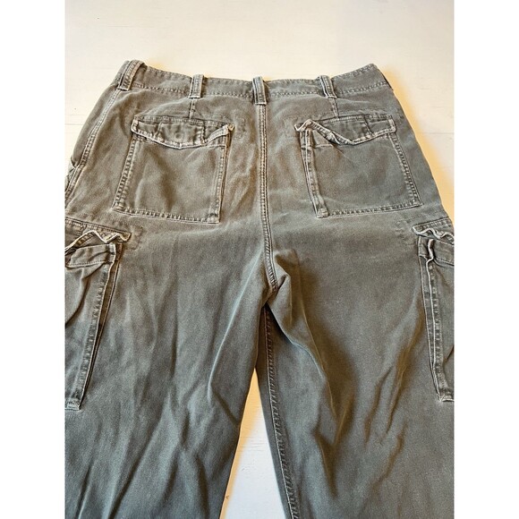 Abercrombie & Fitch Vtg Cargo Pants Mens 34R Corduroy Baggy Utility Pockets Y2K - Picture 6 of 9